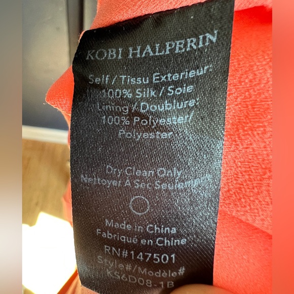 Kobi Halperin full length salmon/peach colored gown - Picture 9 of 9